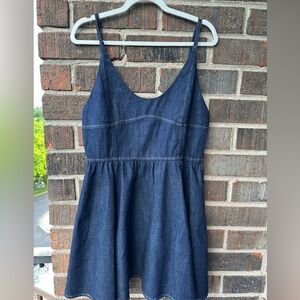 ZARA Dark Denim Mini Dress 👗 - Size XL 💙